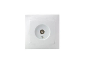 Gniazdo antenowe TV LUNA, białe