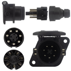 Gniazdo naczepowe do systemu EBS/ABS 7-pin 24V skręcane