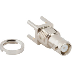 HD BNC panel socket 50 Ω, solder connection, straight, 034-5023