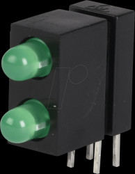 18018831 LED module, green, 3 mm, 20 mcd, 60°