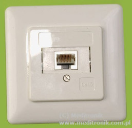 Gniazdo podtynkowe pojedyncze RJ45 FTP kat.5e montaż LSA