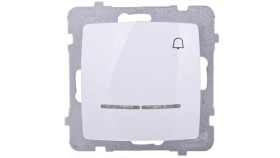 Karo Przycisk /Dzwonek/ Z Podświetleniem Biały Łp-6Ss/M/00