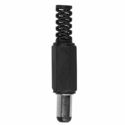 Wtyk dc 2.5/5.5mm lutowany zasilający krótki 2.5x5.5