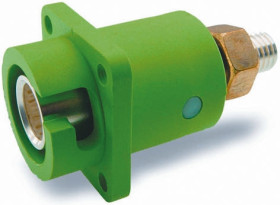 Złącze sieciowe 250A Gniazdo 1.0 kV 1P Żeński ITT Cannon Zielony Montaż na panelu IP67