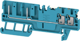 Terminal block, push-in connection, 1.5 mm², 4 pole, 17.5 A, 6 kV, blue, 2675750000