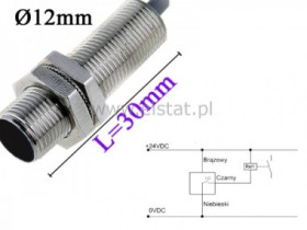 Czujnik indukcyjny TIDS1202ZN ( NPN, NO, 3P); 35mm