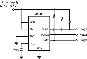3 rail simple power sequencer with adjustable time delay