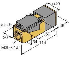 Czujnik indukcyjny Turck BI15-CP40-LIU, 15 - 30 V, IP67, 1 szt.