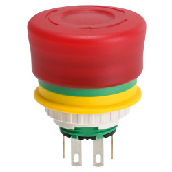 IDEC XA1E-LV3SG02QBTR XA Emergency Stop Switch 16mm Illuminated Red 2NC