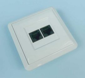 GN.KOMPUTEROWE 2xRJ-45 DWUKROT.BIAŁE