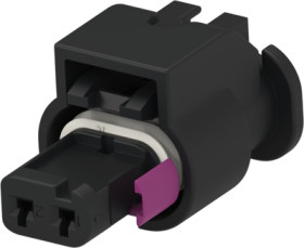 Socket, unequipped, 2 pole, straight, 1 row, black, 1-1670916-1