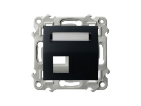 SZAFIR Obudowa gniazda pojedynczego typu Keystone skośna czarny metalik GPK-1ZS/p/33 OSPEL