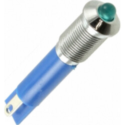 Signal light, 24 V (DC), blue, 1.2 cd, Mounting Ø 6 mm, pitch 1.25 mm, LED number: 1, Q6P1CXXB24E