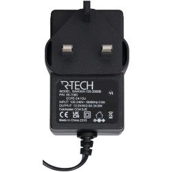 R-TECH 857080 AC/DC Adapter 12vdc 2amp UK Plug Top