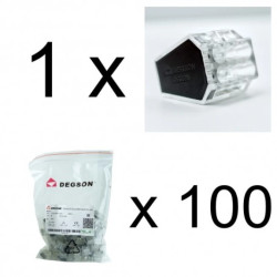 Złączka do puszek instalacyjnych 8x0.5-2.5 mm² VDE DGN 1 sztuka 100 sztuk, Ilość: 100 sztuk