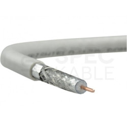 Kabel koncentryczny 75ohm RG6 tc’690CU Tri-Shield 1,13/4,8/7,2mm Cu (oplot Al 80%) antenowy wewnętrzny biały TC'EQ