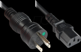 P4930-S010 Power cable, US plug, type b, HOSPITAL GRADE, 1 m, bk, C13