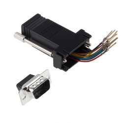 Adapter D-sub z typu D-Sub z 9 stykami na rodzaj Żeński z rodzaju Męski na typ RJ45