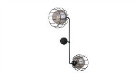 Kinkiet Nowoczesny Loftowy 2Xe27 Solo Black