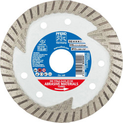 PFERD 68000021 Diamond Cutting Disc 115 mm 22.23 mm bore closed edge