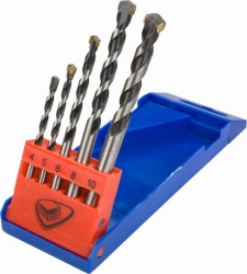 Wiertła do betonu 4-10 mm 60H300 /zestaw 5 szt./