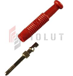 Wtyk kołkowy 2mm MST3-R 6A, czerwony