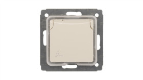 Cariva Gniazdo Pojedyncze Z/U 16A Ip44 Z Przesłonami Kremowe 773728