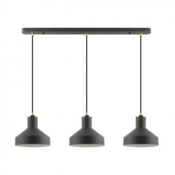 Lampa wisząca SIGMA kolor czarny mat/transparentny, biały metal, 3xE27 IP20 A8016S-3A Zuma Line