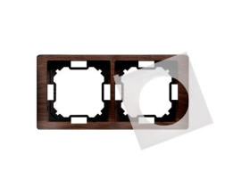SIMON BASIC NEOS Ramka 2 podwójna uniwersalna z zestawem uszczelek IP44 dębowa hydrografika BMRC2B/051 KONTAKT SIMON