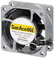 Sanyo Denki Wentylator osiowy 9LG 24V dc 8.16 W 83.9 m³/h 53 dBA 340 mA 60 mm 60mm 25 mm