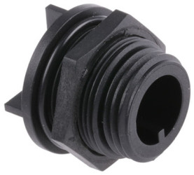 Panel plug, 2 pole, solder/crimp connection, screw locking, straight, PX0413/02P