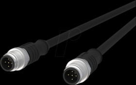 142MDA11020 Sensor cables, M12, 5-pin, plug > plug, 2 m