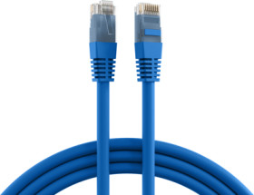 Patch cable, RJ45 plug, straight to RJ45 plug, straight, Cat 6A, U/UTP, PVC, 2 m, blue, K8100BL.2