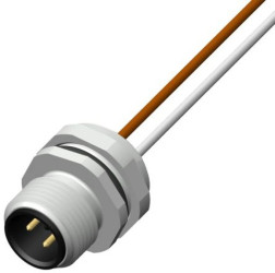 Złącze do montażu panelowego ze złączem Złącze M12 x Częściowo zdjęte, 4 A, 250 V, IP67, RS PRO