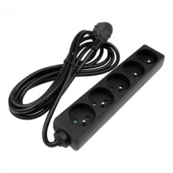 Przedłużacz 5 gniazd 3m z/u 3x1.5mm2 CZARNY