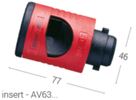 Nasadka z ostrzem do rękojeści AV6300 na przekrój żyły kabla 70 mm2