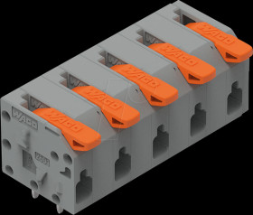 2601-1305 PCB terminal with lever, 1.5 mm², RM 7.5 mm, 5-pole