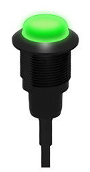 Lampka kontrolna do montażu panelowego 10 → 30V dc Zielony, czerwony 18mm LED Czarny Banner