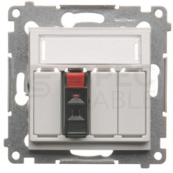 KONTAKT-SIMON 54 Gniazdo głośnikowe pojedyncze białe