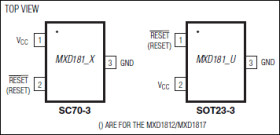 Low-Power µP Reset Circuits in 3-Pin SC70/SOT23