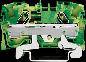 2006-1207 2-conductor feed-through terminal, 41A 6.0mm² yellow/grey