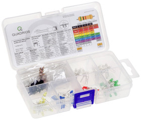 Quadrios Akcesoria LED czerwony, zielony, żółty, niebieski, biały, ciepły biały 3 mm 20 mA 2 V, 3 V