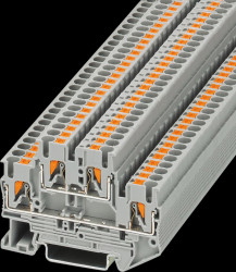 3210567 Double-deck terminal block, PTTB 2.5, gray