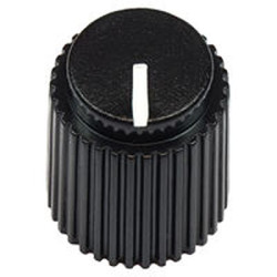 Pokrętło potencjometru oś: 1/4cal średnica: 13.8mm Zacisk śrubowy Czarny Vishay