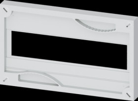 Cover, cut-out 1x 12TE, plastic, (W x H) 250 x 150 mm, 12 HP, light gray, for ALPHA 400/630/1250 DIN, 8GK9601-1KK11