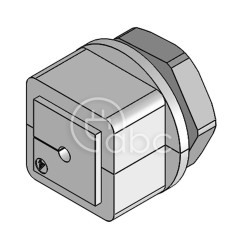 Dławnica kablowa dzielona KVT 25, na 1 moduł KT mały, szara, 45035