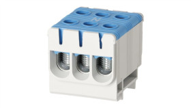 Blok Rozdzielczy - Odgałęźny 3 - Polowy 2,5-50Mm2 Niebieski Montaż Płaski...