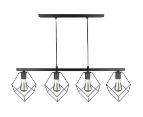 Lampa wisząca nowoczesna 4xE27 ARNICA BLACK LONG