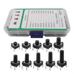ZESTAW TACT SWITCH MIKROPRZYCISKÓW DIP 200szt.