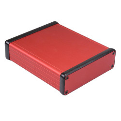 1455L1201RD Hammond Red Aluminium Instrument Enclosure 120 x 103 x 30.5mm
